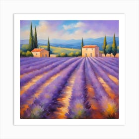 Lavender Fields 1 Art Print