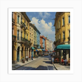 Italian City Street Art Print