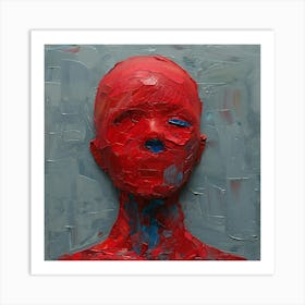 Red Face Art Print