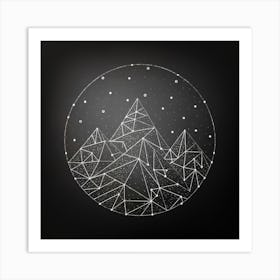 Mountains In A Circle Art Print