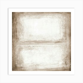 Abstract Minimalist square neutral art work, Rothko Inspired Reflections Neutral Art Print