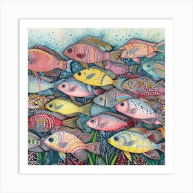 Colorful Fishes 4 Art Print