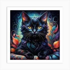 Black Cat 1 Art Print