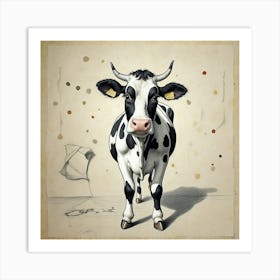 Cow With Horns 5 Art Print