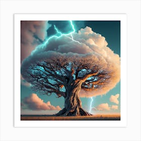 Lightning Tree 2 Art Print