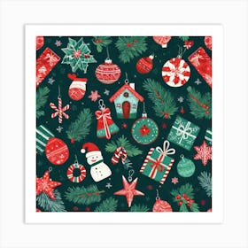 Christmas Background 1 Art Print