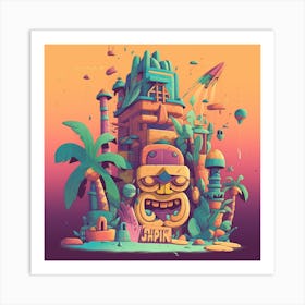 Pixel Illustration Art Print