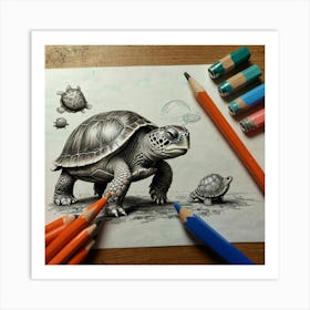 Turtles 2 Art Print