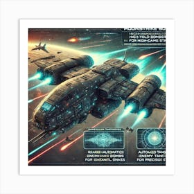 Moonstrike Bomber Converted Art Print