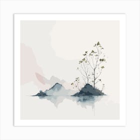 Trees In The Water Art Print