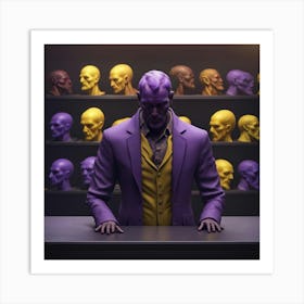 Purple Skulls Art Print