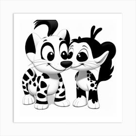 Cheetah Couple Art Print