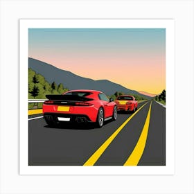 Elegant Vehicle Design Close-Up with Racing Flair Art Print