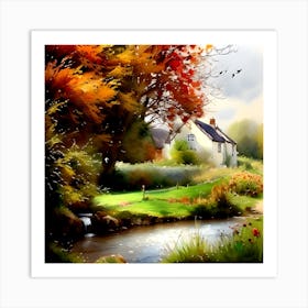 Autumn Landscape Painting Art Print