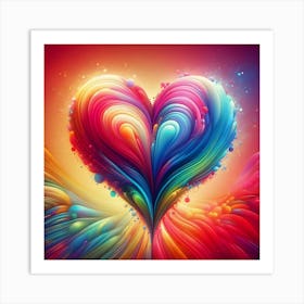 Colorful Heart 4 Art Print