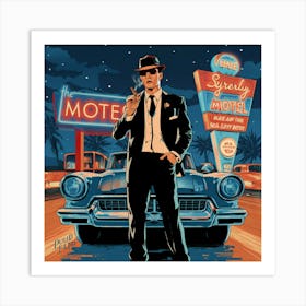 Spooky Motel Art Print