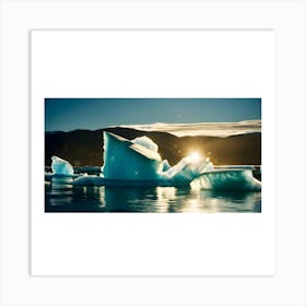 Icebergs Art Print