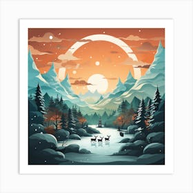 Christmas Lovely Paradise 8 Art Print