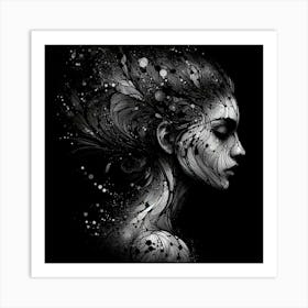 Ethereal female silhouette 3 Art Print