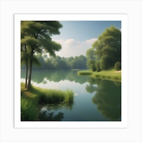 Lake In The Woods 3 Art Print