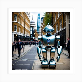 Robot In City Of London (47) Art Print