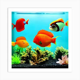 Fish In An Aquarium Art Print