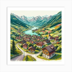 Switzerland Village Art Print