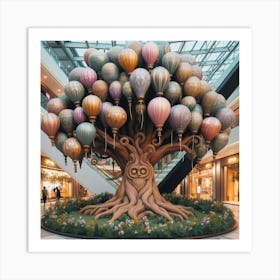 Owl Tree Art Print