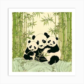 Panda Bears Art Print