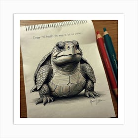 Draw Me A Turtle Art Print