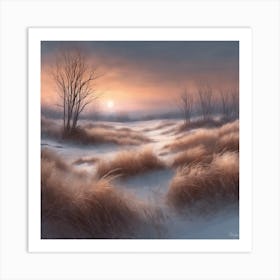 Sunset Over The Prairie Art Print