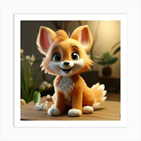 Cute Fox 54 Art Print