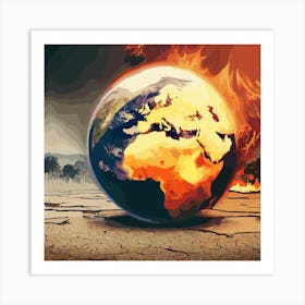 Earth On Fire Art Print