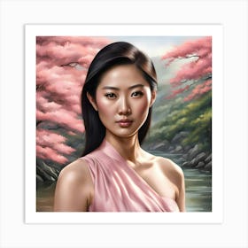 Beautiful asian woman Art Print