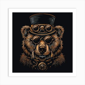 Steampunk Bear 7 Art Print