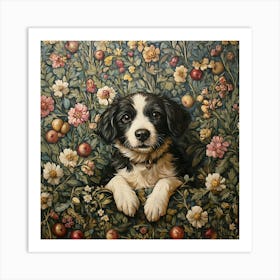 Dog In The Garden Art Art Print