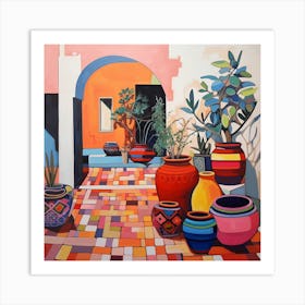 Moroccan Pots And Archways 1 Art Print