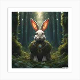 Rabbit In The Forest 52 Art Print