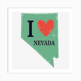 I Love Nevada Art Print