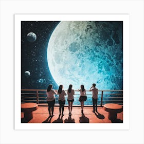 Moon And The Stars 31 Art Print