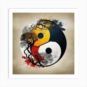 Yin Yang Tree Art Print