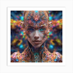 Psychedelic Woman Art Print