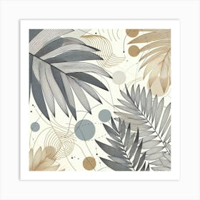 Palm leaves 3 Art Print