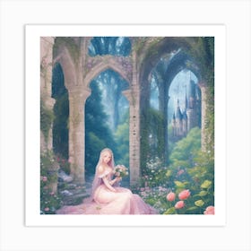 Princess In A Castle Art Print