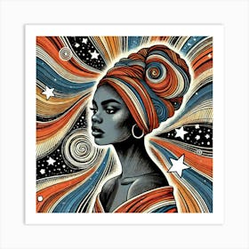 Noctura Celestial Portrait Art Print