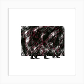 Black And Red Art Print