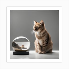 Cat In A Fish Bowl 17 Art Print