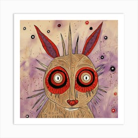 Abstract Artic Hare 1 Art Print