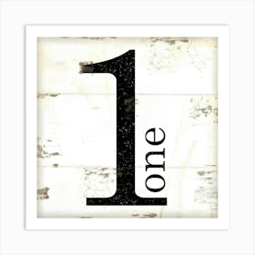 Number One 1 Art Print