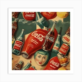 Default Default Vintage And Retro Coca Cola Advertising Aestet 3 Art Print